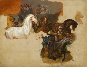 Wedstrijd van de ruiterloze paarden