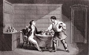 De schoenlapper en de financier, Fabel van La Fontaine door Emile Joseph Alexandre Gouget