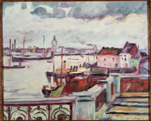 De haven van Antwerpen door Emile Othon Friesz
