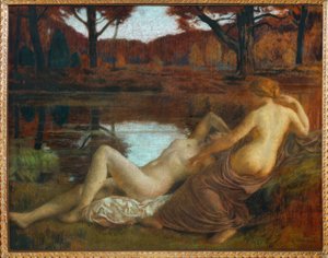 Les Dryades door Marie Auguste Emile Rene Menard