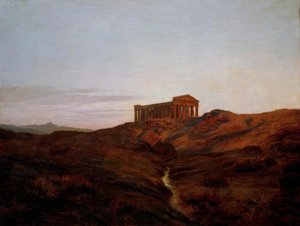 Antiek land, de tempel van Segesta in Sicilië