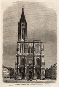De gevel van de kathedraal van Straatsburg. Illustratie van Victor Duruy