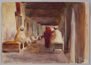 Figuren in interieur, Biskra door Emily Sargent