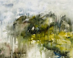 Mistig groen bos door Emily Tingey