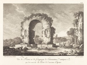 Vue de Ruines et de fragments de Construction antique...de l