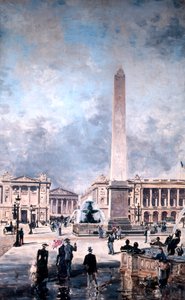 Obelisk van Luxor en de Place de la Concorde, 1891