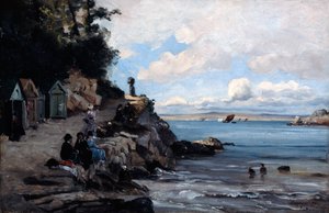 Zaterdag op het vrouwenbadstrand, 1876
