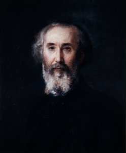 Zelfportret van de kunstenaar Emmanuel Lansyer, 19e eeuw