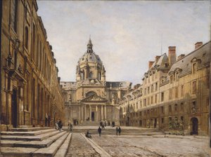 De binnenplaats van de oude Sorbonne, 1886 door Emmanuel Lansyer