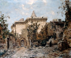 De deur van Cordelières en het kasteel, 1891 door Emmanuel Lansyer
