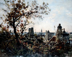 De Toren van Chevalot in de avond door Emmanuel Lansyer