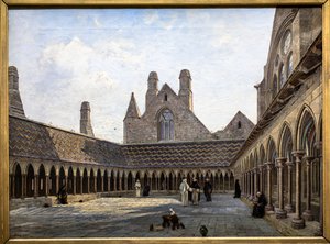 Het klooster van de Mont Saint-Michel door Emmanuel Lansyer