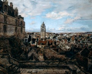 Uitzicht vanaf het terras van het kasteel Loches, 1884