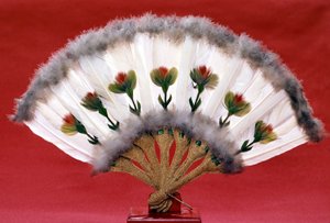 Verenwaaier, late periode van Manchou (19e eeuw) door Empress Cixi Manchu Chinese