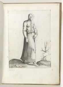 Een vrouw uit Spanje, gekleed volgens de mode van ca. 1550