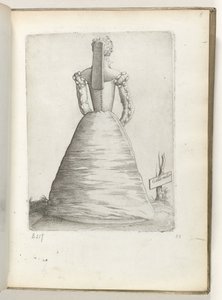 Een getrouwde vrouw uit Frankrijk, gekleed volgens de mode van ca. 1550