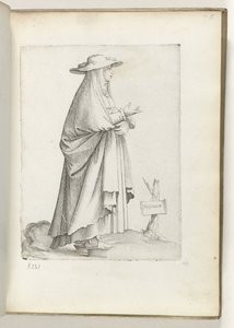 Vrouw naar rechts, in Spaanse kleding. ca. 1550
