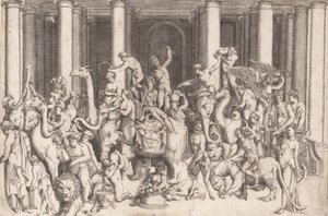 De Indiase triomf van Bacchus door Enea Vico.