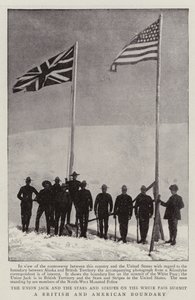 Een Britse en Amerikaanse grens