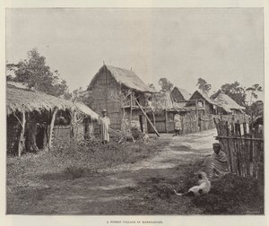 Een bosdorp in Madagaskar