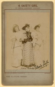 A Gaiety Girl - Miss Blanche Massey, Grace Palotta, Florence Lloyd door English Photographer