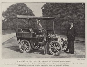 Een motorwagen voor het nieuwe korps van automobielvrijwilligers door English Photographer