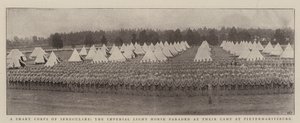 Een Slim Korps van Ongeregelden, het Imperial Light Horse op Parade in hun Kamp in Pietermaritzburg door English Photographer