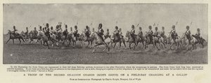 Een Troep van de Tweede Dragonders (Scots Greys) op een Veld-Dag in Galop door English Photographer