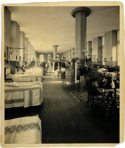Een kinderafdeling in St. Thomas Hospital, Londen, ca. 1900