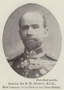 Admiraal Sir E H Seymour, KCB, Nieuwe Bevelhebber op het China Station door English Photographer