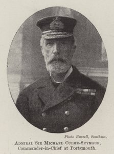 Admiraal Sir Michael Culme-Seymour, opperbevelhebber in Portsmouth