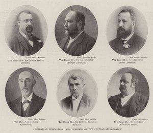Australische federatie, de premiers van de Australische koloniën