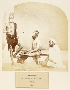 Bairagees, Hindoe toegewijden, Delhi, uit Het Volk van India, door J. Forbes Watson, gepubliceerd 1868 door English Photographer