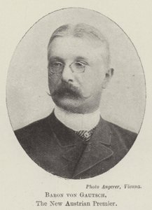 Baron von Gautsch, de nieuwe Oostenrijkse premier door English Photographer