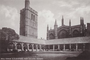 Klokkentoren en Kloosters, New College, Oxford door English Photographer