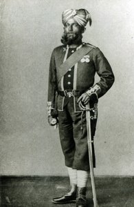 Bengaalse Infanterist, ca. 1900 door English Photographer