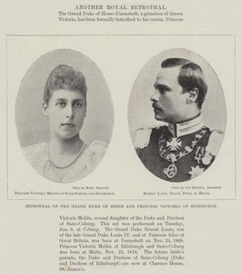 Verloving van de Groothertog van Hessen en Prinses Victoria van Edinburgh door English Photographer