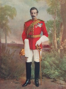 Brigadegeneraal Douglas M. B. H., Graaf van Dundonald. Commandant van een gemonteerde brigade in Zuid-Afrika door English Photographer