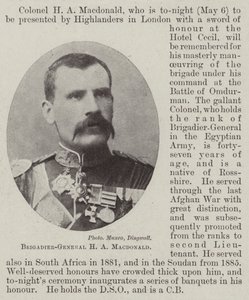 Brigadier-generaal H A Macdonald door English Photographer