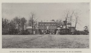 Bushey House, waar het Kew Physical Science Laboratory zal worden vernietigd