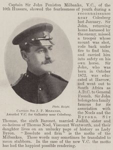 Kapitein Sir J P Milbanke, onderscheiden met het VC voor moed nabij Colesberg door English Photographer