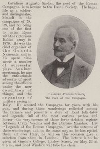 Cavaliere Augusto Sindici, de dichter van de Campagna door English Photographer