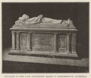 Cenotaaf van wijlen aartsbisschop Magee in de kathedraal van Peterborough door English Photographer