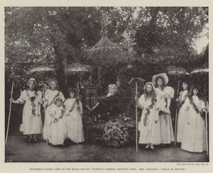 Kinderbloemenfeest in de tuinen van de Royal Botanic Society, Regents Park, Mrs Garfords droom van schoonheid door English Photographer