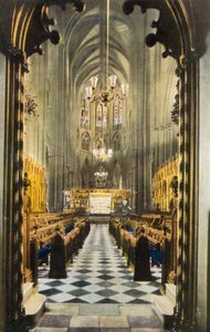 Koor onder het orgelbalkon, Westminster Abbey, Londen door English Photographer