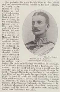 Kolonel R H Martin, bevelhebber van de 21e Lancers door English Photographer