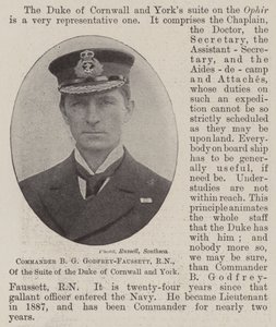 Commandant B G Godfrey-Faussett, RN, van de Suite van de Hertog van Cornwall en York door English Photographer