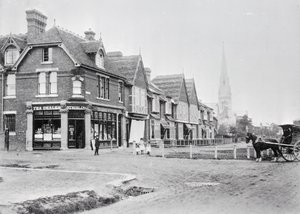 Hoek van Chase Side en Chase Green Avenue, c.1890 (zwart-wit foto) door English Photographer