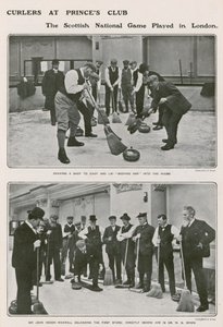 Curlers bij Princes Club, het Schotse nationale spel in Londen door English Photographer