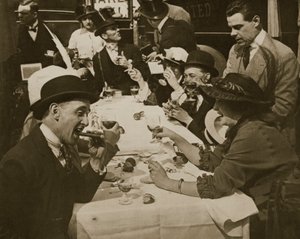 Derby Day lunchpartij, prent door Horace W. Nichols, ca. 1910 door English Photographer